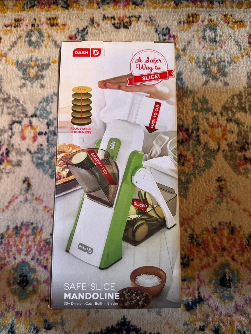 DASH Green and White Vertical Mandoline Slicer